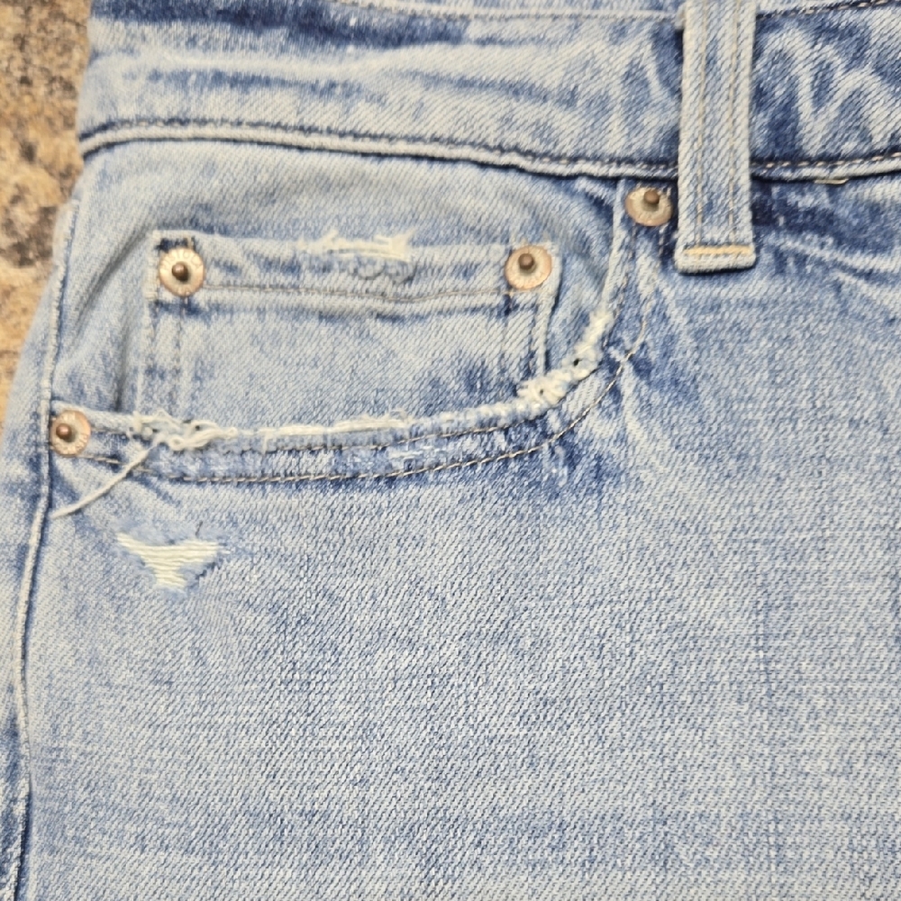 🏠 Pistola Cassie Super High Rise Blue Denim Jeans Size 31 - Picture 6 of 11